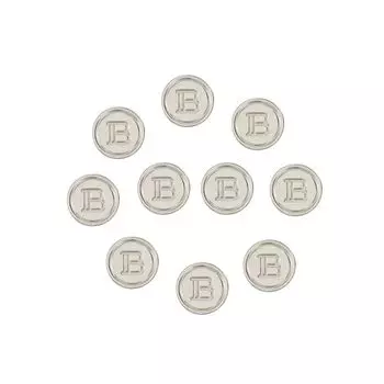 Аксессуары для одежды DIY Украшения Пуговицы Швейные принадлежности Пуговицы для рубашек Металлические пуговицы с буквой B silver-20pcs-18MM