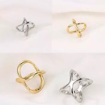 Аксессуары для одежды Металлические броши для застежки X-образные платки женские полые банты шарфы пряжка крест шарф 2.2*2cm серебряный