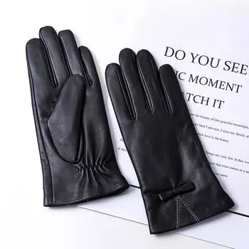 Аксессуары для одежды Перчатки из овчины с флисом и утолщением Теплые и ветрозащитные для вождения и езды на велосипеде Женские перчатки с сенсорным экраном M Size