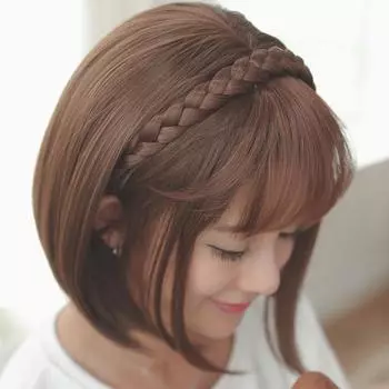 Аксессуары для парика для волос, креативная модная повязка на голову с корейскими косами, 1 шт., головной убор, женский ювелирный аксессуар 1