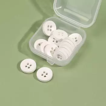 Аксессуары для пуговиц для рубашек Мужская и женская одежда Рубашка Кардиган Круглые изящные пуговицы Универсальные черные белые верхние пуговицы 1 #Ivory White * Diameter 11mm * Round