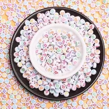 Аксессуары для распорок, ручная работа, цепочка для телефона, изготовление ювелирных изделий, браслет 6,5 мм, материалы для самостоятельного изготовления, модное ожерелье с крестообразным узором, плоское круглое акриловое ожерелье, 40 шт., брелок