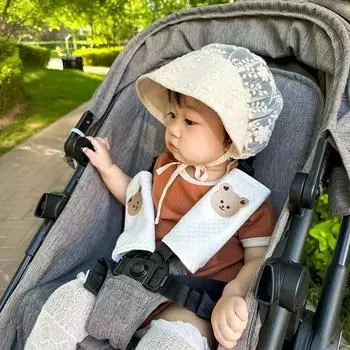 Аксессуары для ремня безопасности для младенцев, подушка для плечевого ремня, защита груди, подушка для сиденья автомобиля для ребенка, мягкая подкладка, предотвращающая удушение