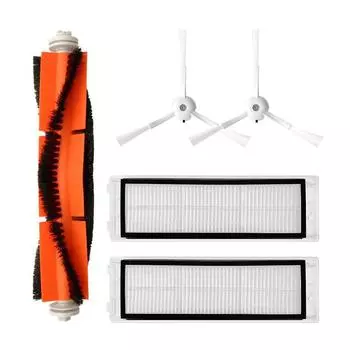 Аксессуары для робота-пылесоса Основная боковая щетка Швабра Система фильтрации HEPA Совместимость с антиаллергенами Для XiaomiMijia 1S T6T7 C