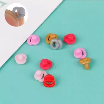 Аксессуары для ролевых игр, куклы, кукольный домик, миниатюрные мини-соски, модель, цвет, случайный, 10 шт. 0.7cm