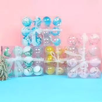 Аксессуары для рождественских шаров своими руками Прозрачный круглый шар для домашних животных Рождественская елка Подвесной шар Подвеска для торгового центра Украшения Реквизит