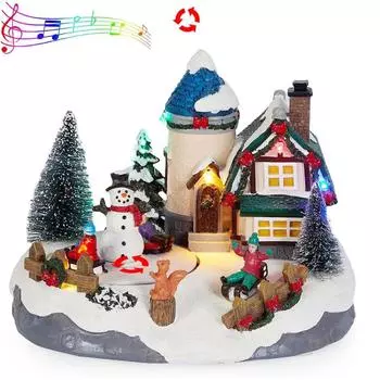 Аксессуары для рождественского набора «Деревня», игровая фигурка для детей, коллекционное украшение для строительной сцены, домашний камин, праздничный декор
