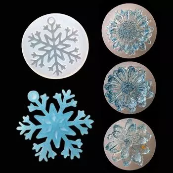 Аксессуары для рукоделия, силиконовые формы для самостоятельного изготовления ювелирных изделий, кулон, изделия из смолы, 3D цветок snowflake