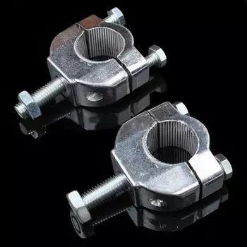 Аксессуары для руля мотоцикла: Универсальный зажим для крепления на мотоциклы, стержни диаметром 22 мм и 7/8 дюйма, упаковка из 2 шт.