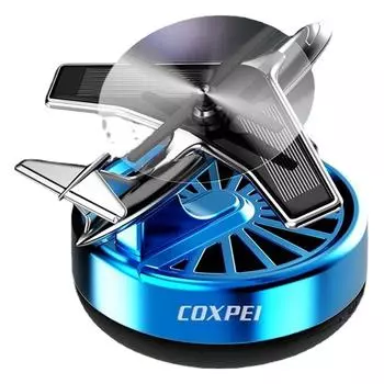 Аксессуары для салона автомобиля, вращающийся диффузор духов на солнечных батареях, украшение для автомобиля, вращающийся освежитель воздуха в виде самолета синий