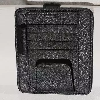 Аксессуары для салона автомобиляСолнцезащитный козырек Mutil-Pocket Органайзер для хранения документов Авто Чехол для кредитных карт Солнцезащитные очки Ручки Держатель розовый