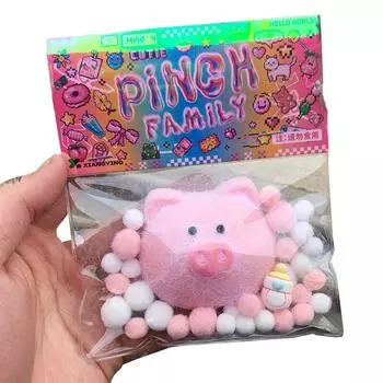 Аксессуары для самостоятельного изготовления Мягкая игрушка-фиджет Мини Кавайная плюшевая кошачья лапка Маленькая свинья Кролик Милая розовая кошачья лапка Декомпрессионный реквизит