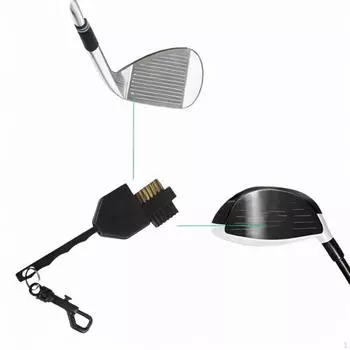 Аксессуары для щеток для гольф-клубов Эргономичная ручка Многоцелевой очиститель Инструмент для чистки канавок чёрный