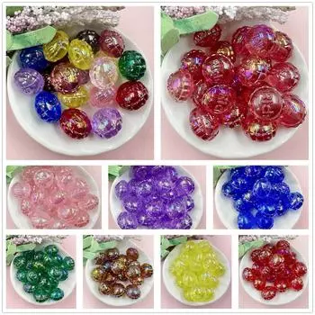 Аксессуары для серег «Любовь» ручной работы, круглые бусины для браслета «сделай сам», ожерелье, акриловые буквы, 15,3 мм, 20 шт., бусины, сделай сам, изготовление ювелирных изделий розовый