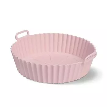 Аксессуары для силиконовых ковриков Круглые вставки для аэрофритюрницы Термостойкая кастрюля для выпечки Многоразовые вкладыши для корзин аэрофритюрницы