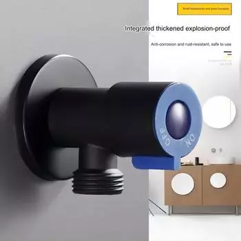 Аксессуары для смесителей, впускной клапан для горячей и холодной воды из нержавеющей стали 304, запорный клапан для раковины, регулятор давления воды 1/2 серебряный