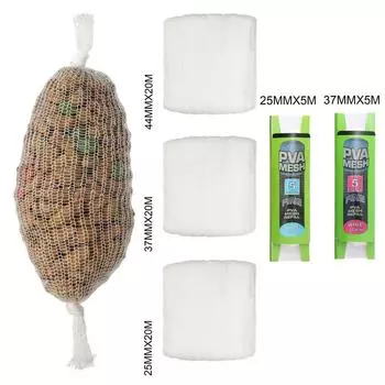 Аксессуары для снастей, инструменты для рыбалки, грубая рыболовная приманка на карпа, сетка из ПВА, водорастворимый мешок, сумка для приманки 25MMx5M