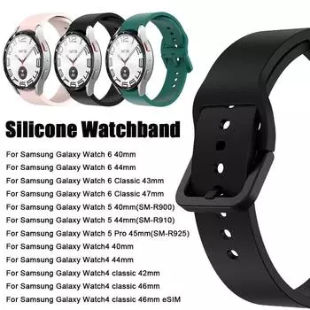 Аксессуары для спортивных часов, силиконовый ремешок для Samsung Galaxy Watch 6 Classic, 47/43/40/44 мм, ремешок для часов