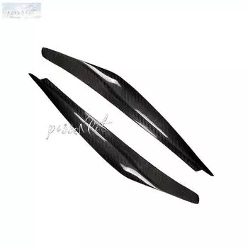 Аксессуары для стайлинга автомобиля, настоящие углеродные волокна, фары, брови, веки, отделка для Ford Fiesta 2013-2016, наклейки на фары автомобиля чёрный