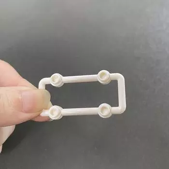 Аксессуары для строительных блоков из мелких частиц 1X6X3 с 4 выступами, белый 23444 6208573 детали 1 piece