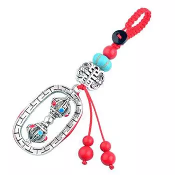 Аксессуары для сумок Украшение для сумок Подвески ваджра Автомобильный брелок Буддийский брелок Подвески в виде молитвенного барабана R