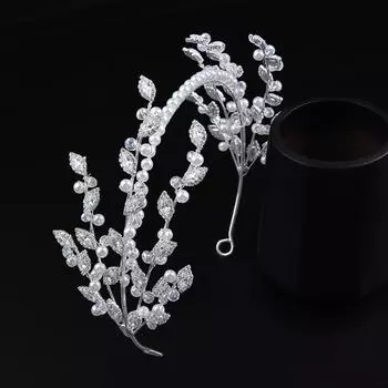 Аксессуары для свадебного узла, свадебное платье принцессы, корона ручной работы из циркона, роскошный комплект из бриллиантов, белый цветок, цинковый сплав, модные аксессуары для волос