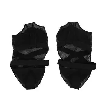 Аксессуары для танца живота Дрель Интегрированная подошва Рукав Балет Танцы Фитнес Тренировочная обувь Чехол для ног S чёрный