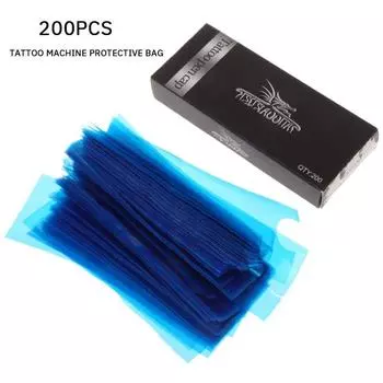 Аксессуары для тату-машинок, пыленепроницаемый и антигрязный чехол для тату-машинки, одноразовая защитная сумка для ручки для татуировок, 200 упаковок