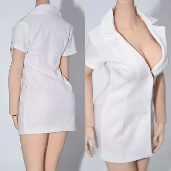 Аксессуары для TBLeague body GS style женская сексуальная медсестра медсестра белая униформа платье и шапочка и голова не [TOYBARJAPAN] 1/6 фигурки/Подходит (тело