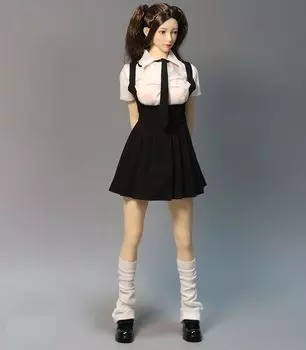 Аксессуары для TBLeague и других тел HAILI TOYS Офисная женская OL рабочее место JK униформа подтяжки чулки кожаные мокасины туфли и голова не