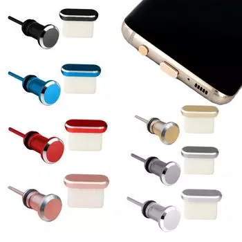 Аксессуары для телефонов 3,5-мм разъем для наушников Type C Защитная крышка для пылезащитной заглушки Type-C чёрный