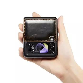 Аксессуары для телефонов с защитой от падения, кожаная сумка-чехол для Samsung Galaxy Z Flip 4 Flip3 Flip4 Flip 3, 5 г, чехол для телефона без отпечатков пальцев for Samsung z Flip 4 розы красного