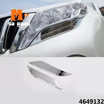Аксессуары для Toyota Land Cruiser Prado 150 FJ 150, передняя противотуманная фара автомобиля, накладка для бровей, отделка 2014 15 16 2017 ABS Chrome Rear fog light