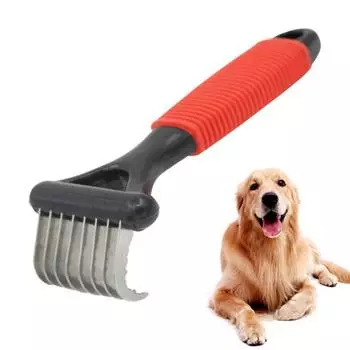Аксессуары для ухода за домашними животными Прочный гребень для удаления шерсти домашних животных Гребень для кошек Инструмент для чистки собак Гребни для собак чёрный/красный