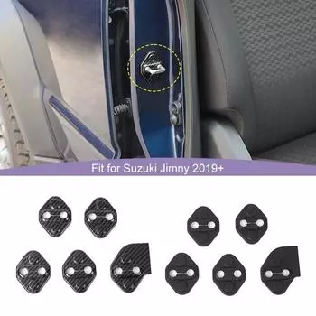 Аксессуары для украшения автомобиля Крышка пряжки дверного замка для Suzuki Jimny 2019 Up 4-дверная версия ABS Пластик чёрный