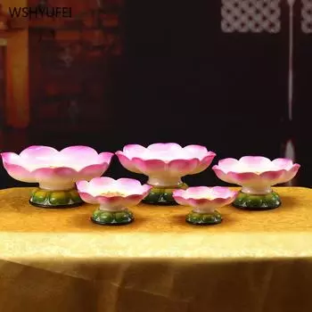 Аксессуары для украшения дома Керамическая тарелка с лотосом Фруктовая тарелка, установленная перед Буддой 1 шт. Подарок