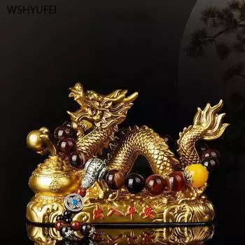 Аксессуары для украшения дома Зодиакальный дракон Настольный орнамент Автомобильные аксессуары для интерьера Талисман Украшения для интерьера автомобиля