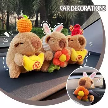 Аксессуары для украшения салона автомобиля Capibala Кукольная консоль для автомобиля Автомобильный дисплей Сигнал поворота Декоративная занавеска для украшения куклы коричневый