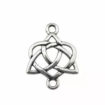 Аксессуары для ювелирного бренда: WYISYWG античное серебро Цвет Трикетра Символы-Соединители Подвески 25x19 мм 5 шт.