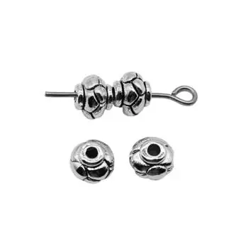 Аксессуары для ювелирного бренда: WYISYWG Бусины-разделители цвета античное серебро 5x6 мм 20 шт.