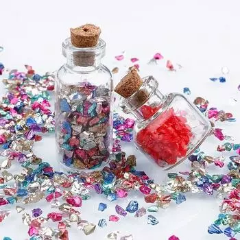 Аксессуары для ювелирных изделий из макадама, высокое качество, горячая распродажа, самодельный кристалл, клей, наполнитель, свободные бусины, нерегулярные украшения 2-4 мм, популярные 25 г, стеклянные аксессуары