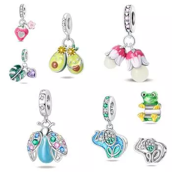 Аксессуары для ювелирных изделий своими руками, браслет с покрытием из серебра 925 пробы, светлячок, ландыш, светящийся шарм, бусина, стиль