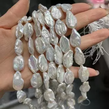 Аксессуары для ювелирных изделий своими руками Paroque Pearl 12x18 мм для изготовления ювелирных изделий своими руками, ожерелье, серьги, браслет, аксессуар, длина 18 см 12x18mm белый