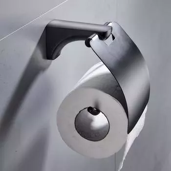 Аксессуары для ванной из нержавеющей стали Держатель для бумаги Полка для туалетной бумаги Матово-черная чёрный