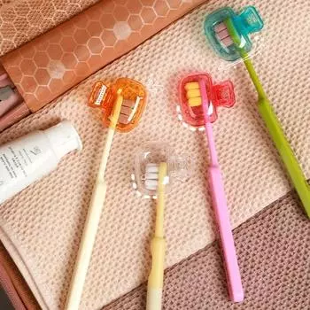 Аксессуары для ванной комнаты для путешествий Защитный держатель для зубных щеток Крышка Практичный зажим для хранения Домашний органайзер Стерилизатор 1Pcs фиолетовый