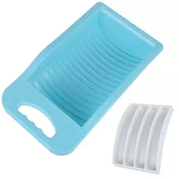 Аксессуары для ванной комнаты Мини-стиральная доска, противоскользящая стиральная доска для детской одежды, нижнего белья, носков, стиральный инструмент, удобный синий