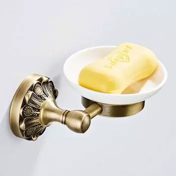Аксессуары для ванной комнаты Мыльница Рельефная латунная мыльница Мыльница для гостиниц Настенная мыльница Бронзовый керамический поднос шоколадный