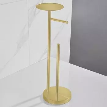 Аксессуары для ванной комнаты Напольная вешалка для бумажных полотенец Подставка для телефона в ванной комнате Вертикальная вешалка для рулонов бумаги из нержавеющей стали