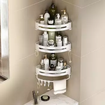 Аксессуары для ванной комнаты, полка для душа, полка для хранения шампуня, кухонный держатель для хранения, настенный органайзер без перфоратора Single A