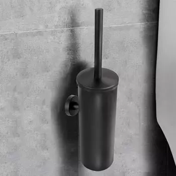 Аксессуары для ванной комнаты, прочный настенный держатель для щетки для унитаза из нержавеющей стали 304, наборы держателей для чистки щеток чёрный